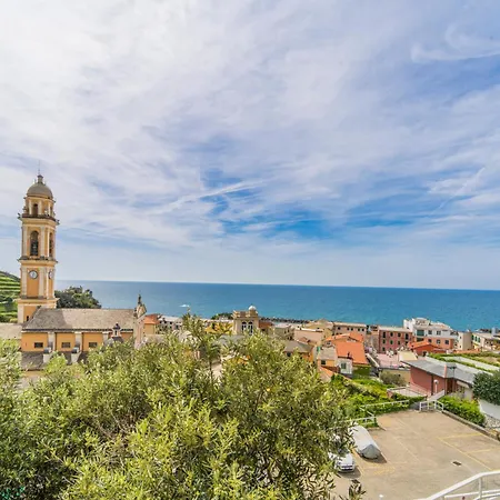 090c - Casa Serena, Vista Mare,5 Minuti A Piedi Dal Mare Apartamento Moneglia